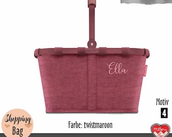Personalisierter Einkaufskorb Reisenthel • Mit Monogramm oder Namen • Geschenk Kollegin • Muttertagsgeschenk • Picknickkorb bestickt