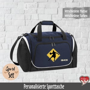 Personalisierte Sporttasche individuell bedruckt mit Sportmotiv, Name oder Monogramm Trainingstasche Geschenk für Sportler Bild 2