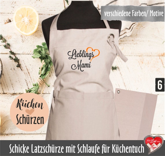 Latzschürze Schürze Kochschürze Küchenschürze Baumwolle