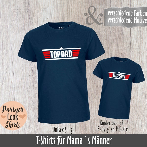 Partnerlook Shirts: Top Dad + Top Son