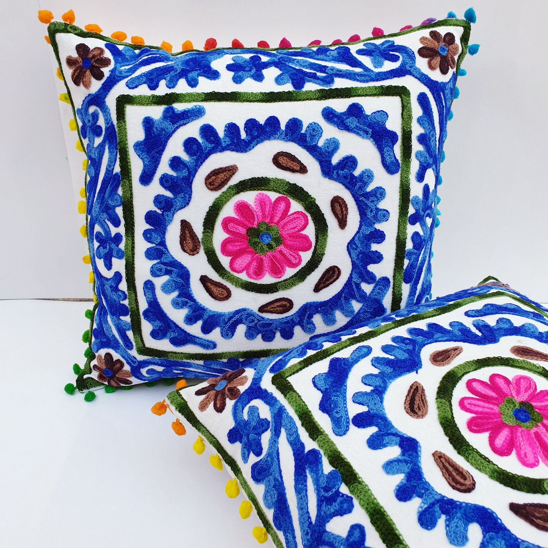 Beautiful Handmade Cushion Cover Vintage Embroidered Cushion Etsy