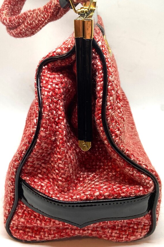 Red Wool Freedex Handbag made in Republic of Irel… - image 5