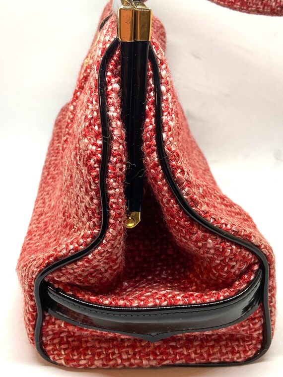 Red Wool Freedex Handbag made in Republic of Irel… - image 4