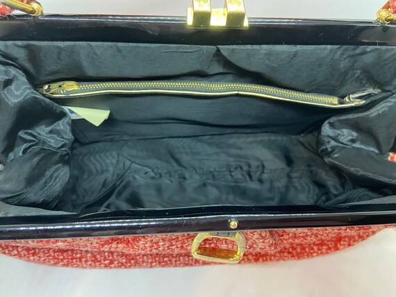 Red Wool Freedex Handbag made in Republic of Irel… - image 7