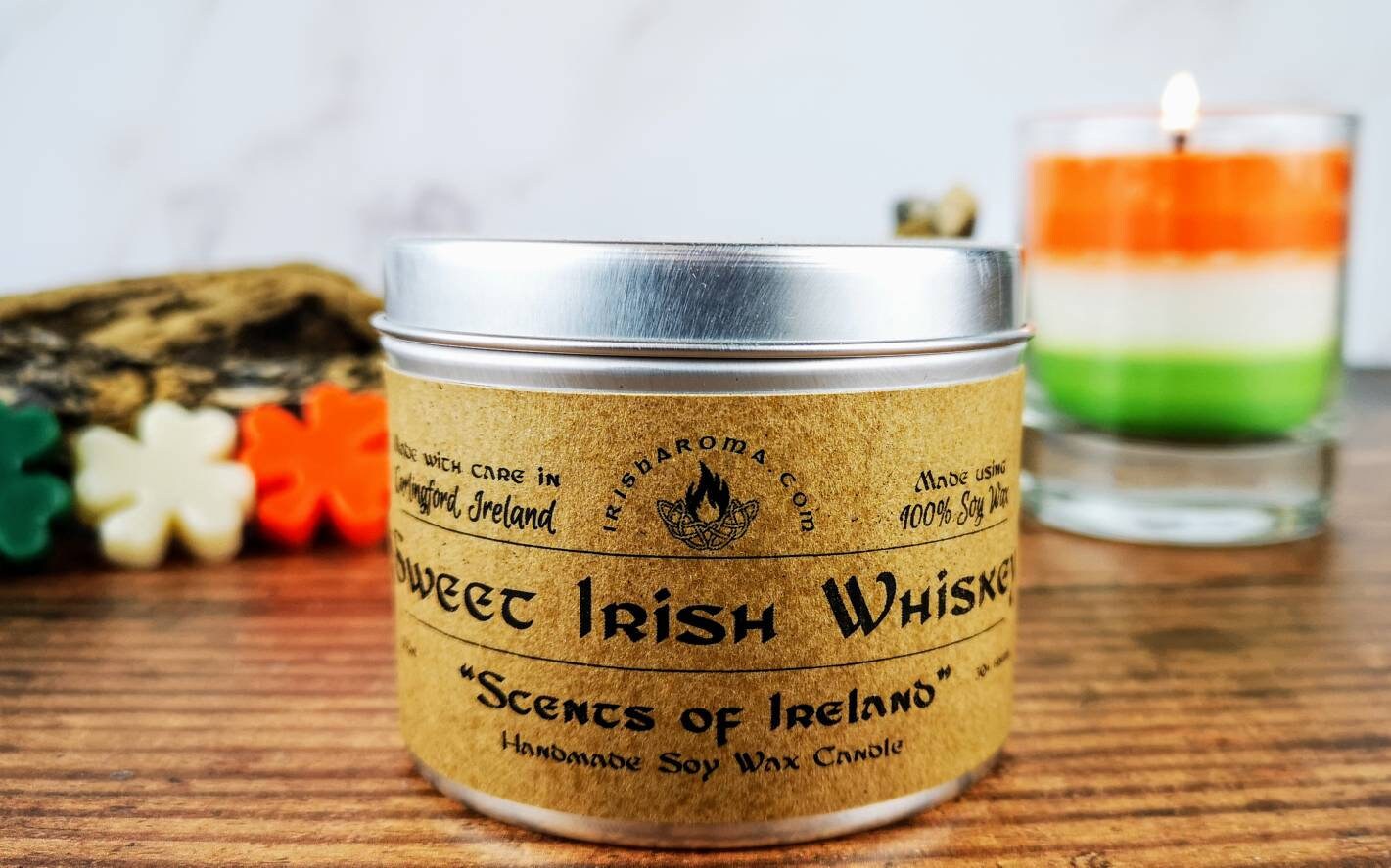 Sweet Irish Whiskey Handmade Soy Candle