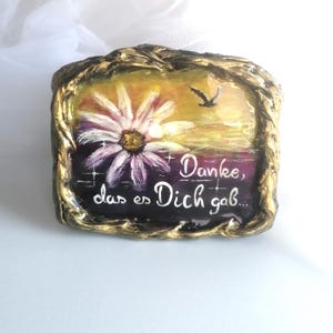 Trauerstein, Gedenkstein, Grabschmuck, Trauergeschenk,Trauerspruch Grabschmuck,Naturstein, handbemalter Stein, Unikat