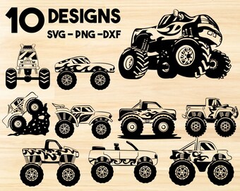 Download Monster Truck Svg Etsy SVG Cut Files