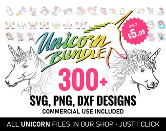 Unicorn Svg Bundle Etsy
