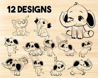 Download Baby Elephant Svg Etsy