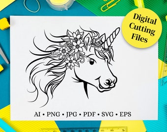 Download Free Unicorn Svg Etsy PSD Mockup Templates