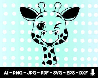 Download Baby giraffe svg | Etsy