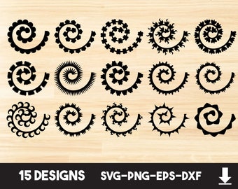Download Rolled Flower Svg Etsy