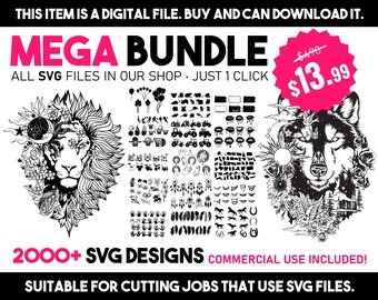 Download Huge Svg Bundle Etsy PSD Mockup Templates