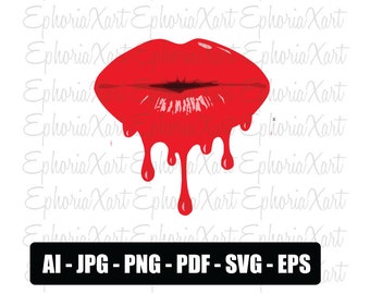Download Dripping lips svg | Etsy