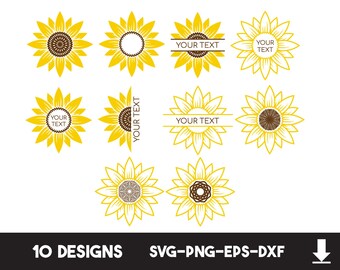 Download Sunflower Monogram Svg Etsy