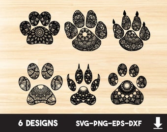 Download Paw Mandala Svg Etsy
