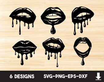 Download Dripping Lips Svg Etsy