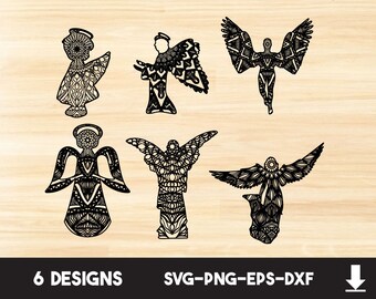 Download Angel Mandala Svg Etsy