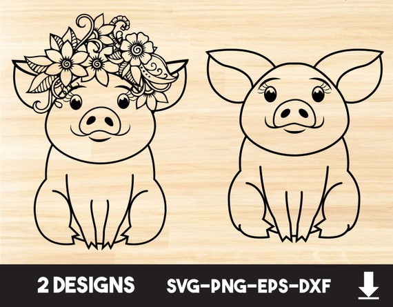 Download Pig Svgcute Pig Svg Pig Vectorpig Face Svgpig Head Svgpig Etsy