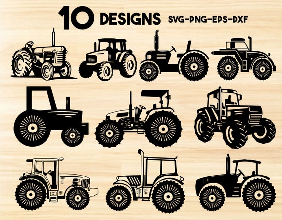 Download Tractor Bundle Svgtractor Svgtractor Silhouettefarm Tractor Etsy
