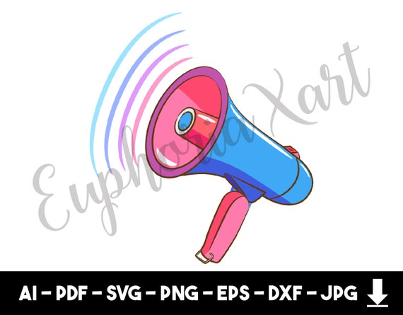 Download Megaphone Svg Megaphone Clipart Megaphone Cricut Megaphone Etsy PSD Mockup Templates