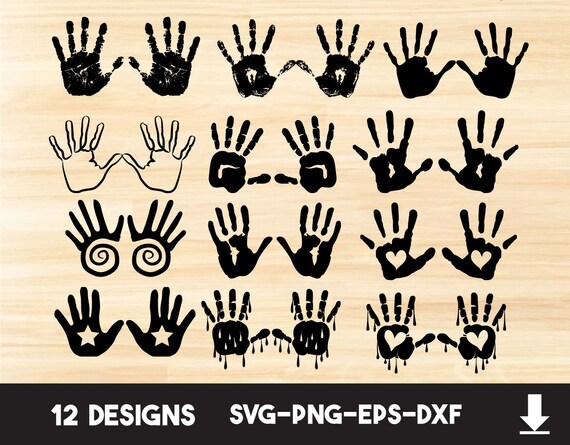 Download Handprint Bundle Svg Handprint Svg Handprint Vector Handprint Clipart Handprint Silhouette Handprint Graphic