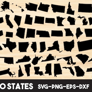 Free Svg Png Link 50 States And D C Cut Files Svg Png Etsy