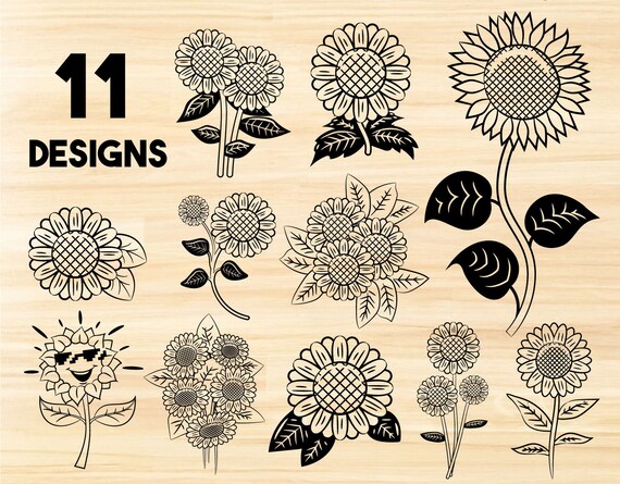 Download Sunflower Cut File Flower Svg