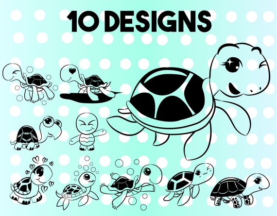 Download Turtle Bundle Svg Sea Turtle Svg Turtle Silhouettesea Etsy