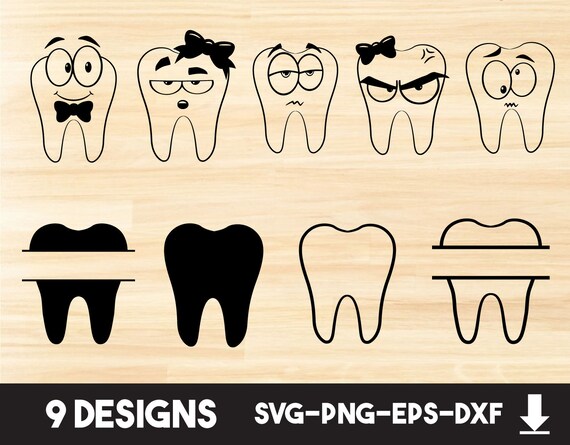 Download Tooth Bundle Svgtooth Svgtooth Cliparttooth Vectordental Etsy PSD Mockup Templates