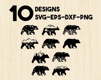 Mama Bear Clipart Etsy