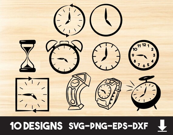 Download Clock Bundle Svgclock Svgclock Clipartclocks Svgclocks Etsy