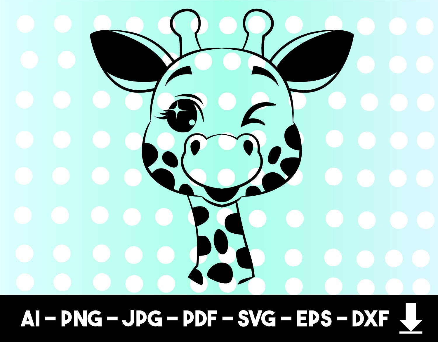 Stand Tall Graphic Overlay Cricut SVG Giraffe SVG Cut File Zoo Animal
