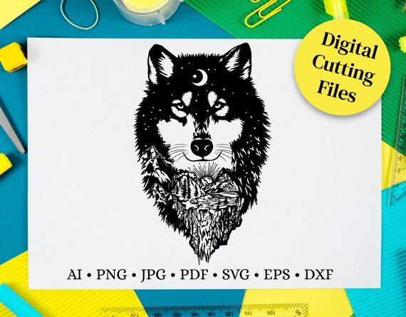 Download Wolf Svgwolf Clipartwolf Cut Filewolf Mandala Svgwolf Etsy