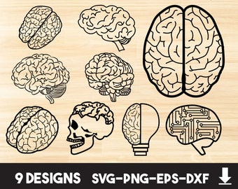 Brain Svg Etsy