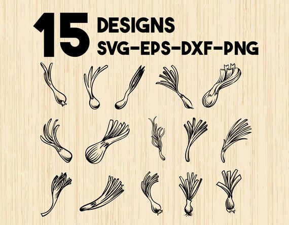 Download Green Onion Svggreen Onion Svggreen Onion Clipartgreen Etsy