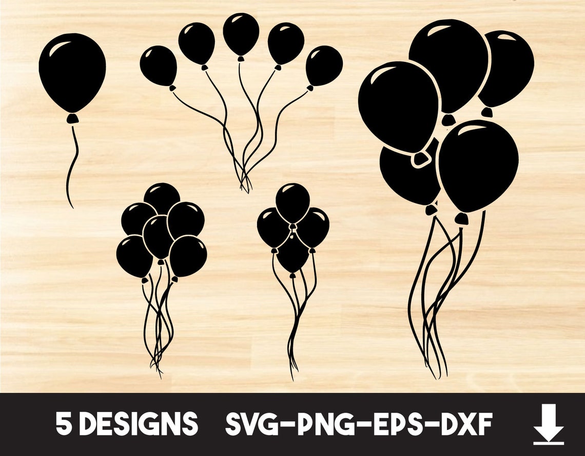 Paquete de globos svg globo clipart globo cricut globo Etsy