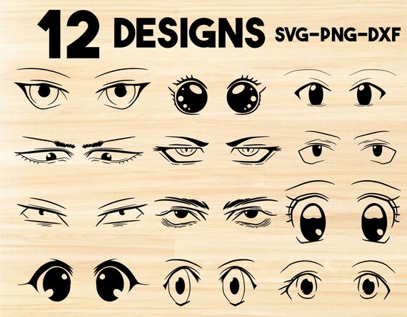 Download Cartoon Eyes Svgcartoon Eyes Clipart Cartoon Eyes Vector Etsy