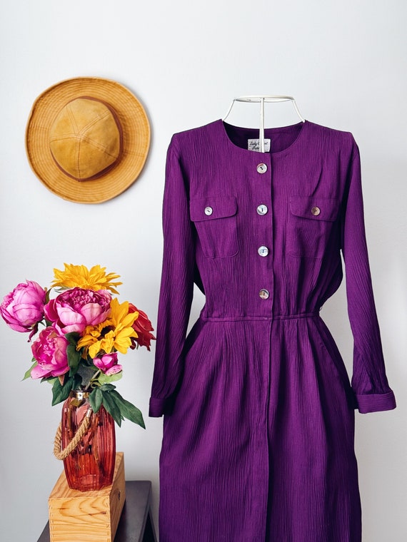 Vintage Lady Carol dress, size 12. Purple dreams.