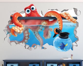 Disney Finding Dory Octopus Nemo 3D Window Wall Decals Kids Stickers Decor Gifts