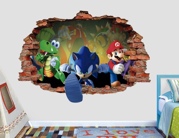 Home Decor Items Sonic The Hedgehog Wall Mural Furniture