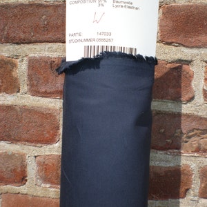 Stretch fine gabardine color navy - fabric by the metre