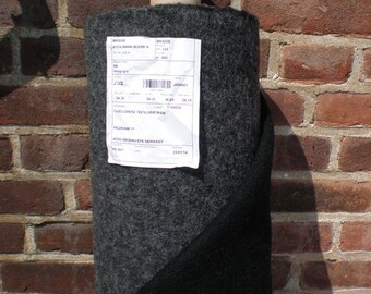 Doublefacewalkloden fabric - sold by the meter - black/anthracite