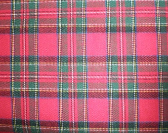 Checked flannel - colorfully woven - fabric - sold by the meter