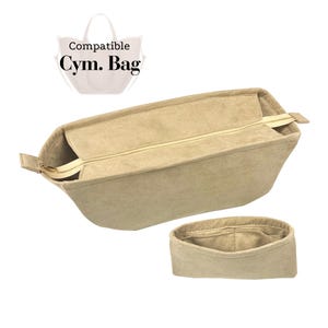 Kompatibel mit Cym. Tasche, Samt Einsatz Organizer Top Reißverschluss Abdeckung Weich Robust halten Tote in Form Liner Einsatz für Abnehmbare Reißverschlusstasche