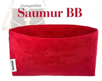 Compatibel met Saumur BB-tas, fluwelen portemonnee-inzetstuk, licht, zacht en stevig, organiseer designertas, tas in vorm houden (type MT)