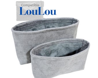 Compatible con bolsos LOULOU, 1 par de insertos de terciopelo para bolso, organizador de juguetes grande, mediano y pequeño, protector de forro ligero, suave y resistente.