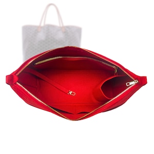 St Louis Bag Compatible, GM MM PM Large Medium Small Mini, Felt Tote Insert Organizer Light Soft Sturdy, Snug Fit with Top Zip Cover