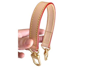 Leather Strap for Handbag with Golden Clasp