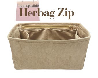 Herbag Zip Bag Compatible, Organizer 31 39 52 Cabine 50 Messenger, Light Soft Sturdy, Bag Organiser, Velvet Purse Insert (Type D1)